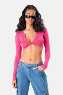 Adika Clothing Jive Rhinestone Detail Crop Top
