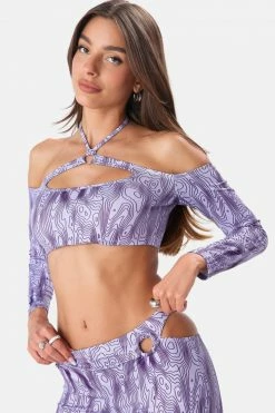 Adika VIBEADELIC Off-Shoulder Crop Top Clothing