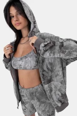 Adika OUTLET Paster Tie-Dye Zipped Hoodie