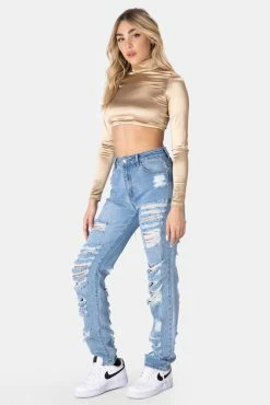 Adika Lordly Satin-Finish Cropped Top OUTLET