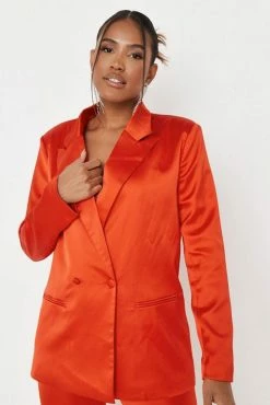 Brand new 👍 Adika MISSGUIDED // Oversized Satin-Finish Blazer 🧥 Coats & Jackets ✨ 6 Adika MISSGUIDED // Oversized Satin-Finish Blazer Coats & Jackets