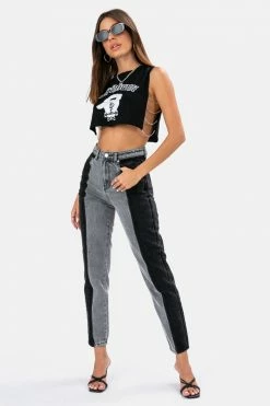 Adika Nori Color Block Jeans | MOM Clothing