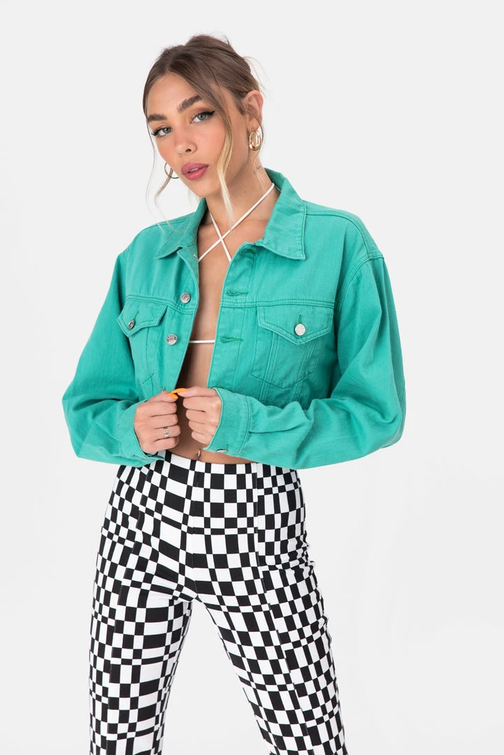 Hot Sale ⭐ Adika Clothing Donson Cropped Denim Jacket 🎉 1 Adika Clothing Donson Cropped Denim Jacket