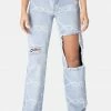 Adika Clothing Link Printed Jeans | RIPPED