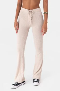 Adika Village Front-Lace Ribbed Pants