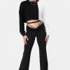 Adika Ono Color-Block Cropped Sweatshirt OUTLET