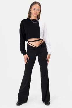 Adika Ono Color-Block Cropped Sweatshirt OUTLET