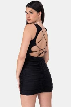 Adika GLOW UP Tie-Back Ruched Mini Dress OUTLET