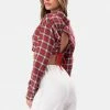 Adika Caroline Cropped Flannel Shirt