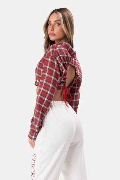 Adika Caroline Cropped Flannel Shirt
