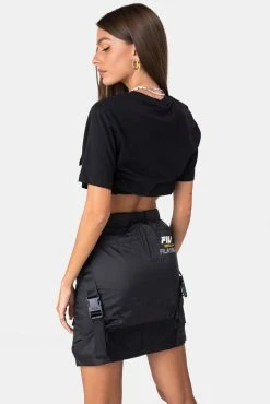 Adika FILA // Drawcord Cropped Tee