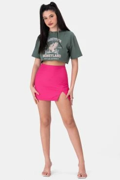 Adika Prince Front-Slit Mini Skirt
