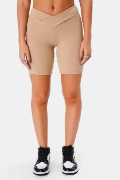 Adika Clothing Baster Wrap-Waist Ribbed Shorts