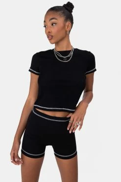 Adika OUTLET Sonde Reverses-Stitch Cropped Tee