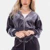 Adika Gambino Zip-Up Velvet Top Y2K Fever