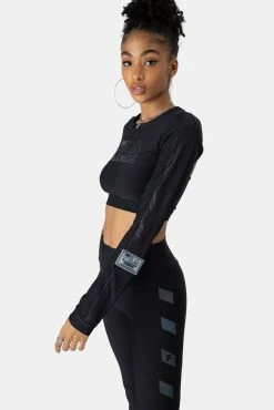 Budget 👍 Adika FILA // Holographic Biella Crop Top Tops ✔️ 7 Adika FILA // Holographic Biella Crop Top Tops