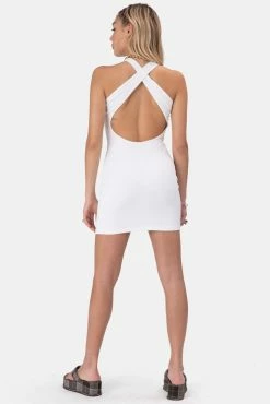 Adika Mystic Ribbed Cross-Back Mini Dress OUTLET
