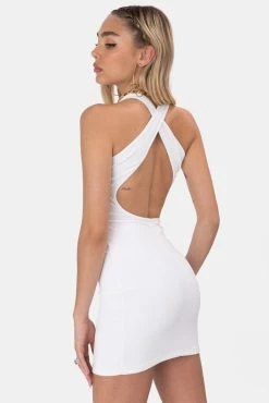 Adika Mystic Ribbed Cross-Back Mini Dress OUTLET