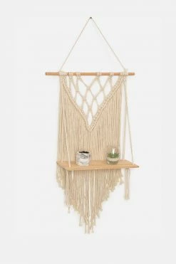 Adika Home Soul Macramé Wall Hanging With Shelf