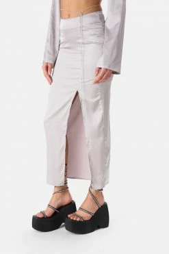 Budget 🎁 Adika New 👗 Dresses Gardner Satin-Finish Maxi 👗 Skirt 😉 7 Adika New Dresses Gardner Satin-Finish Maxi Skirt