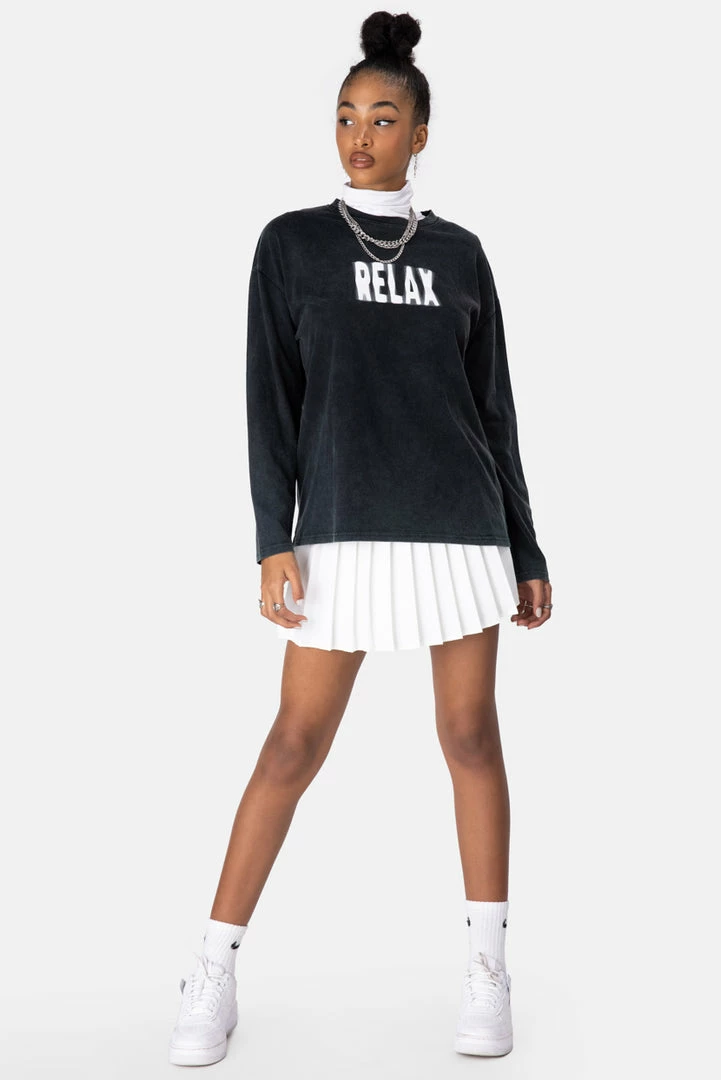 Flash Sale 🤩 Adika OUTLET RELAX Wash Long Sleeve Tee 🤩 2 Adika OUTLET RELAX Wash Long Sleeve Tee