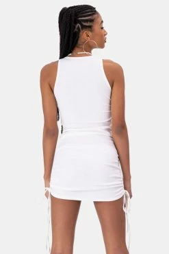 Adika Bee Ruched Ribbed Mini Dress Clothing