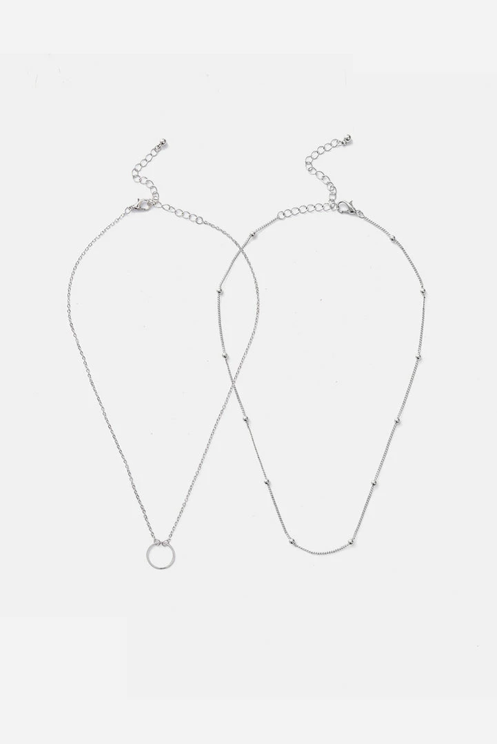 Wholesale 🥰 Adika Accessories Rounds 2-Pack Necklace Set 🎉 1 Adika Accessories Rounds 2-Pack Necklace Set