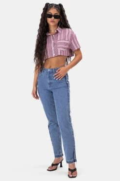 Adika OUTLET Elodie Cropped Button-Down Shirt
