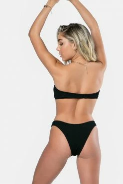 Adika OUTLET Shirred Bikini Bottom With Ring Detail