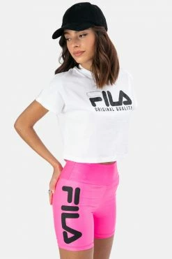 Adika FILA // Logo Print Cropped Tee