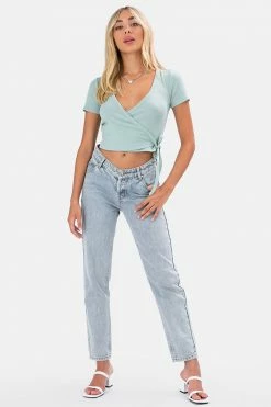 Adika Garland Ribbed Wrap Top