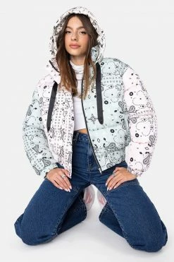 Adika Nai Paisley Hooded Puffer Jacket OUTLET