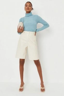 Adika Tops MISSGUIDED // Turtleneck Knit Sweater With Overlayer Top