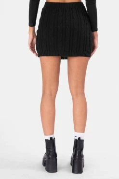 Cheapest 👏 Adika Script Cable Knit Mini 👗 Skirt 💯 8 Adika Script Cable Knit Mini Skirt