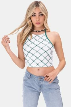 Adika Banton Halter Crop Top