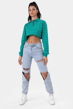 Adika Jones Cropped Polo Shirt OUTLET