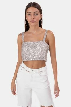 Adika Clothing Bailer Sequin Crop Top