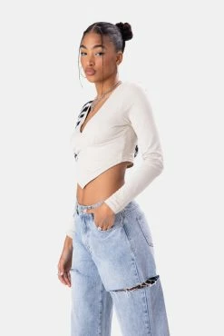 Adika Clothing Stratton Handkerchief-Hem Crop Top