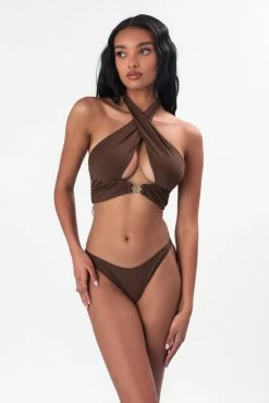 Adika New Swim & Beachwear Riviera Cross-Wrap Bikini Top