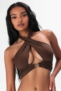 Adika New Swim & Beachwear Riviera Cross-Wrap Bikini Top