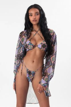Adika Leona Longline Button-Down Shirt New Swim & Beachwear