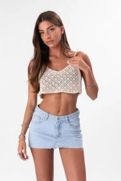 Adika Clothing Jupiter Loose Crochet Crop Top