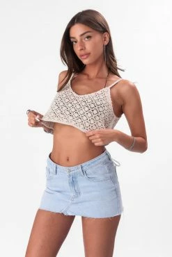 Adika Clothing Jupiter Loose Crochet Crop Top
