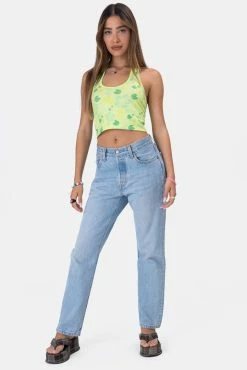 Adika Limelight Halter Crop Top