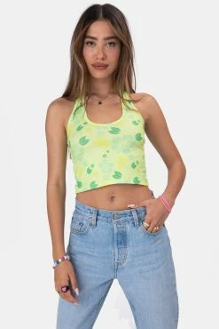 Adika Limelight Halter Crop Top