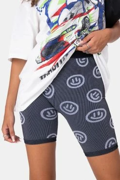 Adika Smiles Knitted Biker Shorts