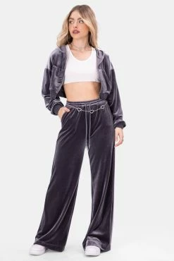 Adika Gambino Zip-Up Velvet Top Y2K Fever