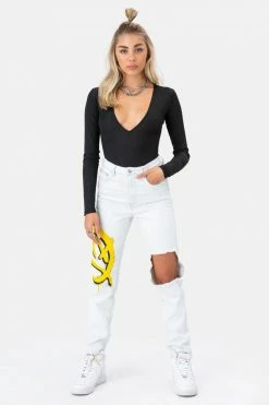 Adika OUTLET Word Ripped Jeans | MOM