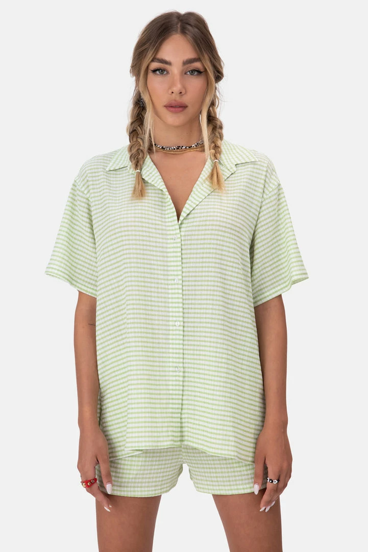 Discount ✨ Adika Rocco Crinkle Plaid Button-Down 👕 Shirt 🛒 3 Adika Rocco Crinkle Plaid Button-Down Shirt