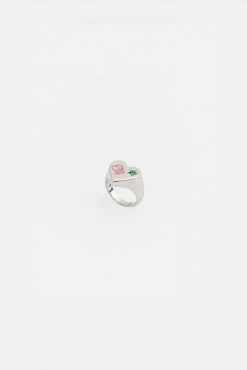 Adika Accessories Gem-Heart Signet Ring